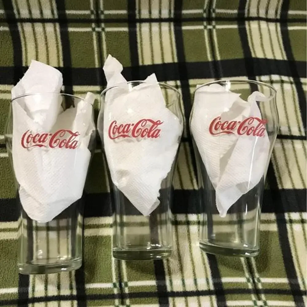 3 Coca‎ Cola Glasses Red Writing